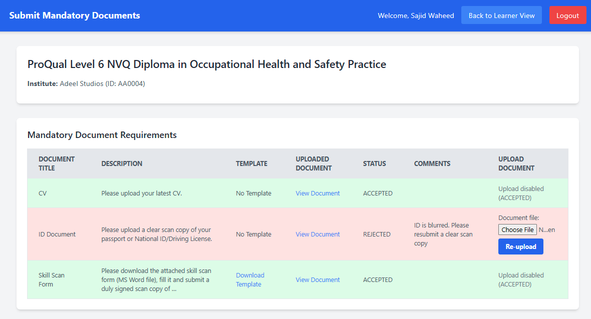 Qualification Management